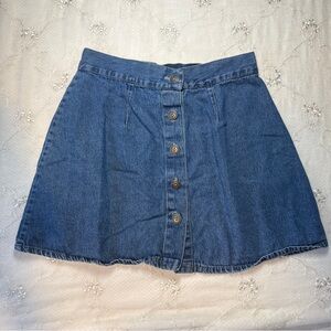 Vintage Blue Denim Mini Skirt